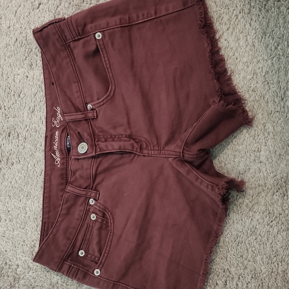 Cutoff denim shorts